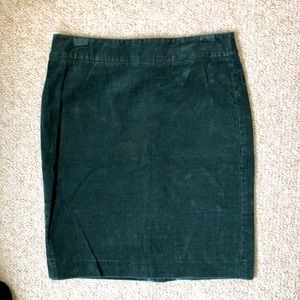 J.Crew Teal Corduroy Pencil Skirt